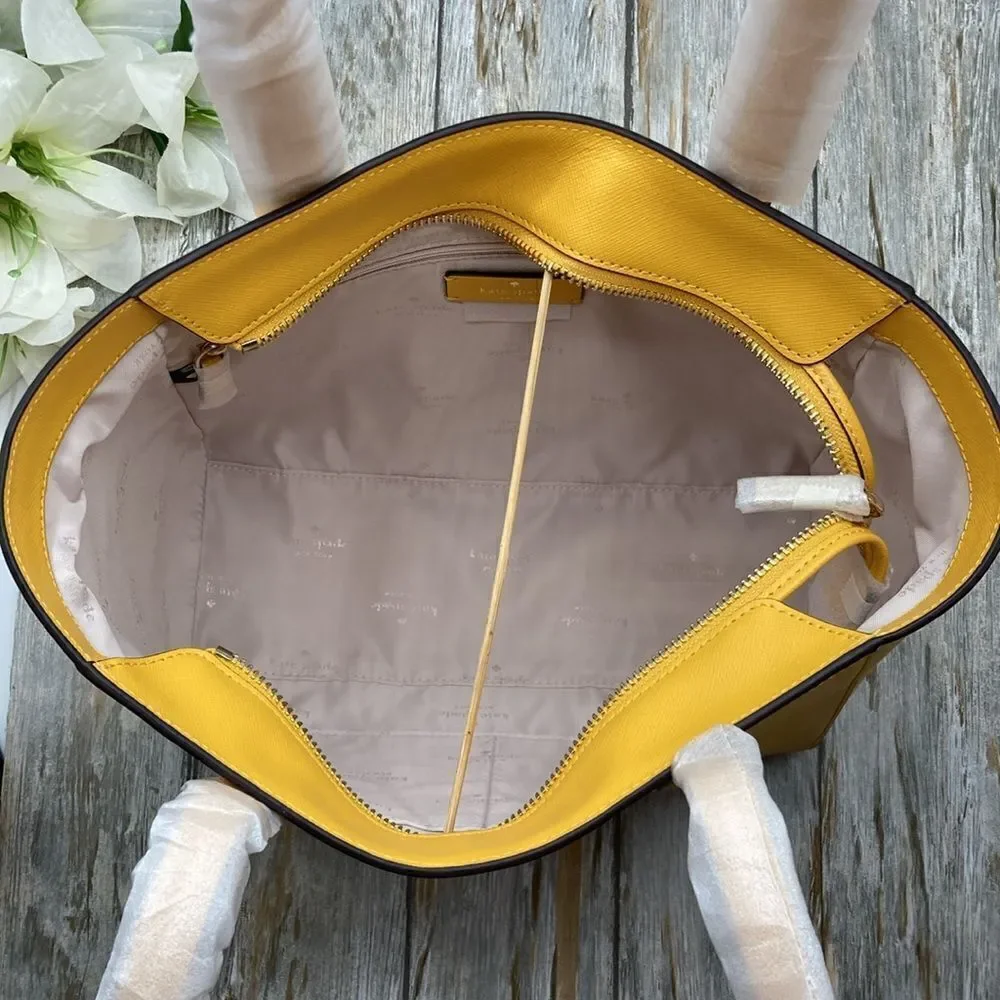 Kate Spade Yellow Gold Fall Staci Medium Tote Bag Purse